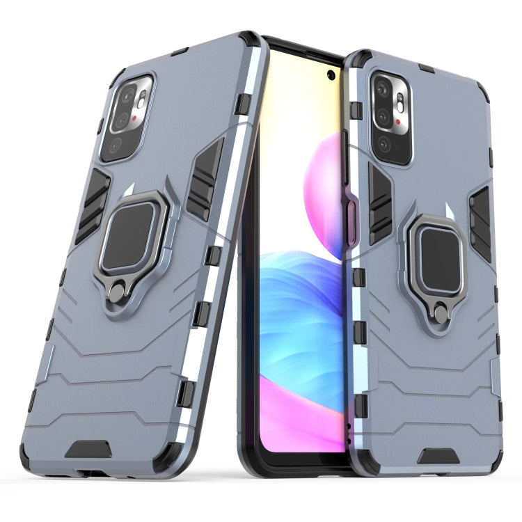 For Xiaomi Redmi Note 10 5G Shockproof PC + TPU Protective Case with Magnetic Ring Holder