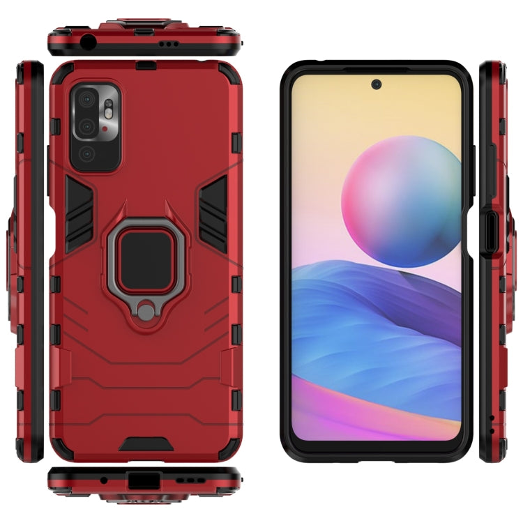 For Xiaomi Redmi Note 10 5G Shockproof PC + TPU Protective Case with Magnetic Ring Holder