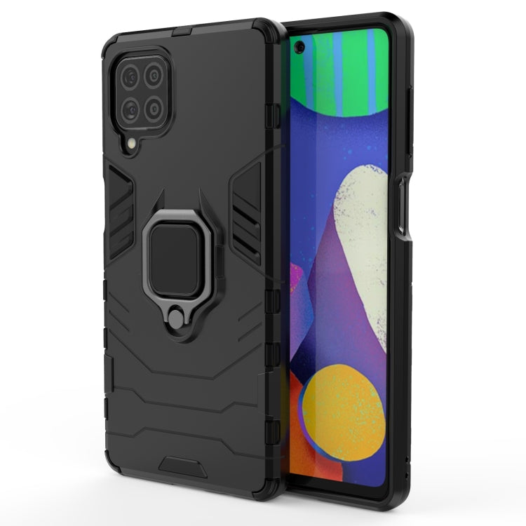 For Samsung Galaxy F62 / M62 Shockproof PC + TPU Protective Case with Magnetic Ring Holder