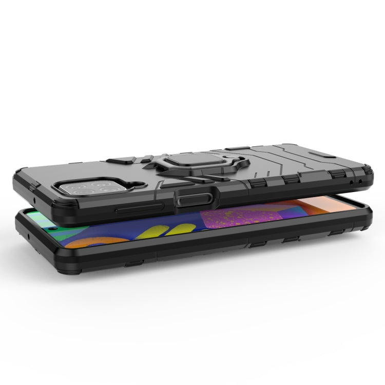 For Samsung Galaxy F62 / M62 Shockproof PC + TPU Protective Case with Magnetic Ring Holder