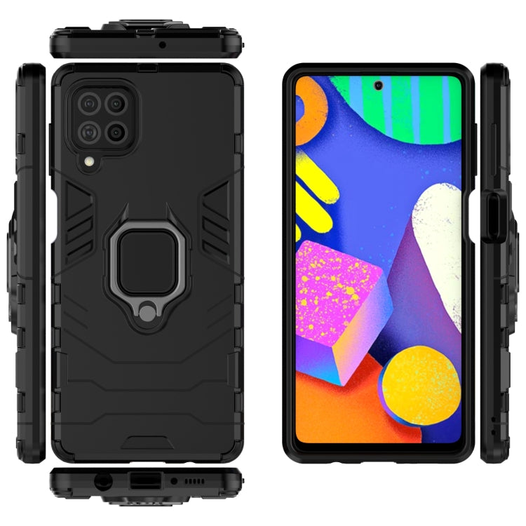 For Samsung Galaxy F62 / M62 Shockproof PC + TPU Protective Case with Magnetic Ring Holder