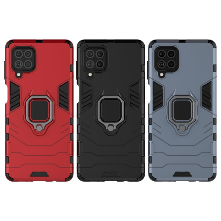 For Samsung Galaxy F62 / M62 Shockproof PC + TPU Protective Case with Magnetic Ring Holder
