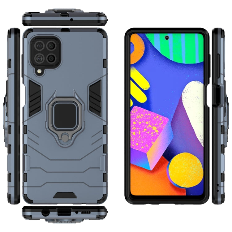 For Samsung Galaxy F62 / M62 Shockproof PC + TPU Protective Case with Magnetic Ring Holder