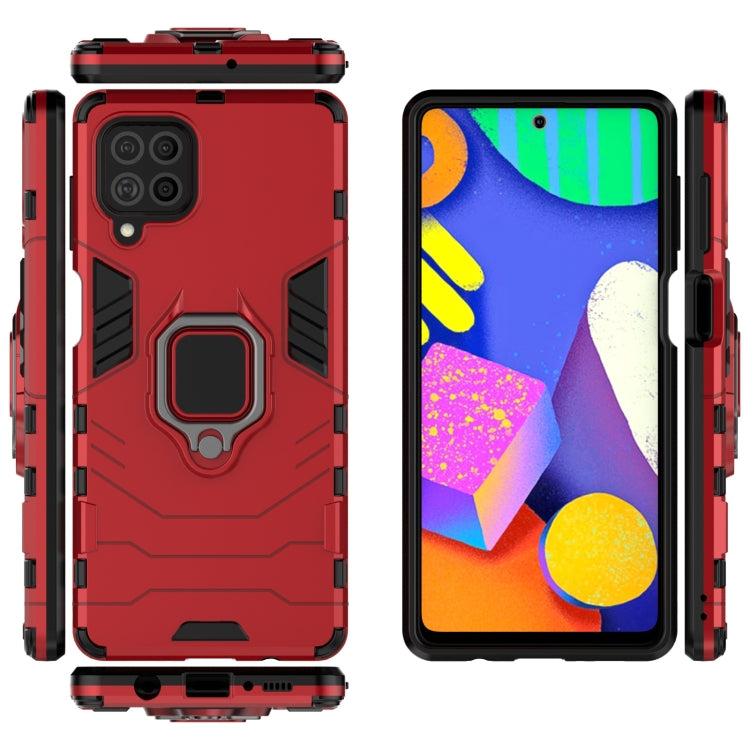 For Samsung Galaxy F62 / M62 Shockproof PC + TPU Protective Case with Magnetic Ring Holder