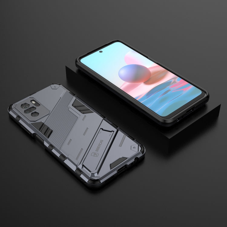 For Xiaomi Redmi Note 10 Punk Armor 2 in 1 PC + TPU Shockproof Case with Invisible Holder