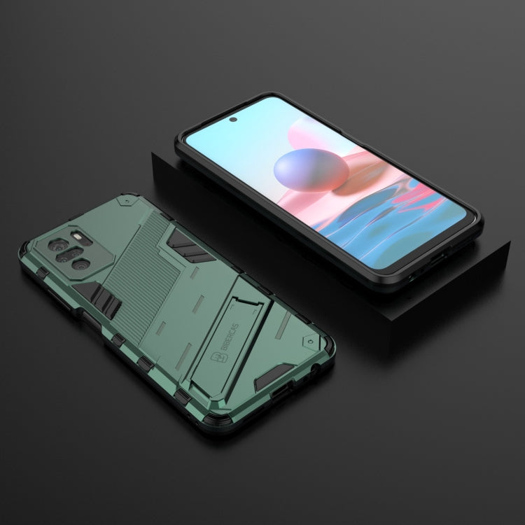 For Xiaomi Redmi Note 10 Punk Armor 2 in 1 PC + TPU Shockproof Case with Invisible Holder