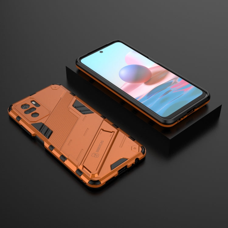 For Xiaomi Redmi Note 10 Punk Armor 2 in 1 PC + TPU Shockproof Case with Invisible Holder