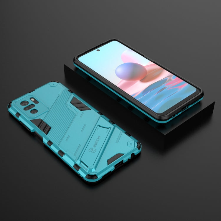 For Xiaomi Redmi Note 10 Punk Armor 2 in 1 PC + TPU Shockproof Case with Invisible Holder