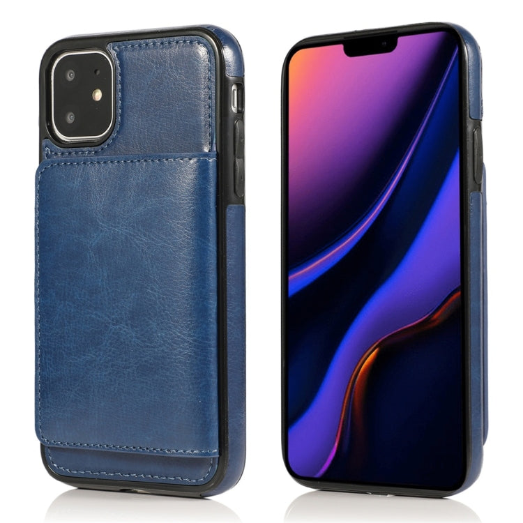 For iPhone 11 Shockproof PU + TPU Protective Case with Card Slots & Holder