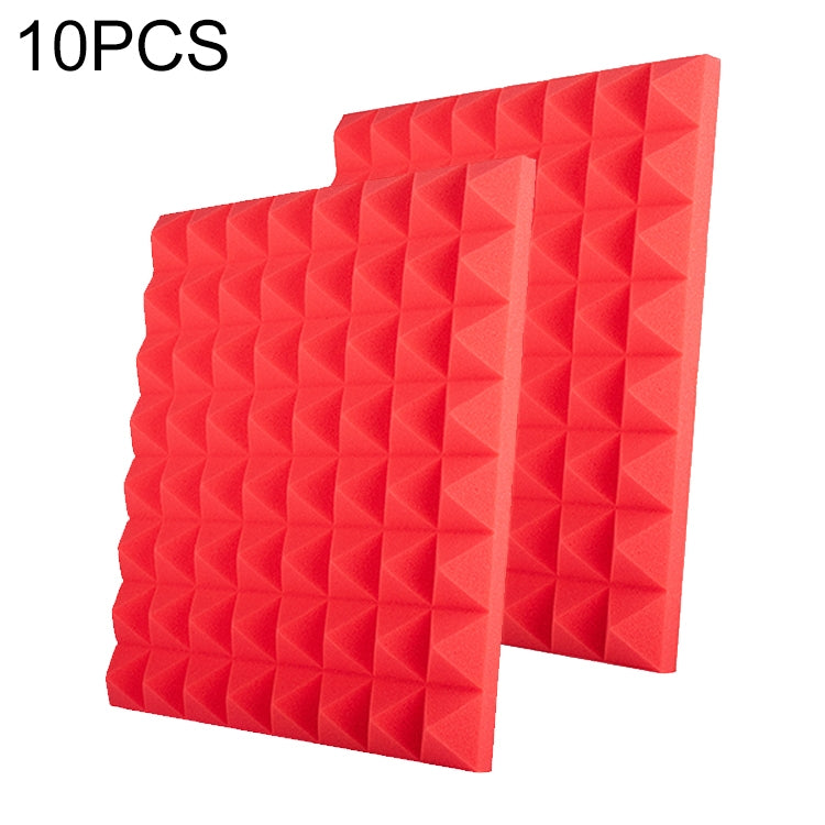 10 PCS Pyramid Style Recording Studio Drum Video Room Sound Insulation Board Silencer Cotton