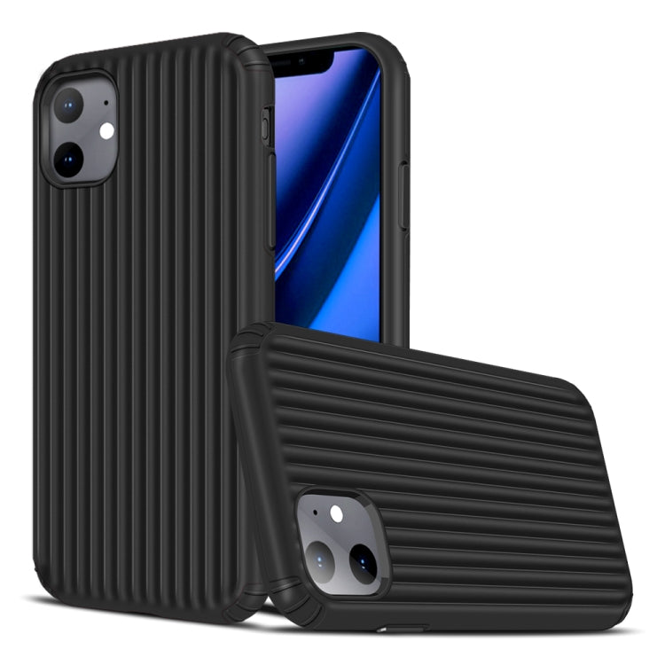 For iPhone 11 Vertical Stripe Style TPU + PC Protective Case