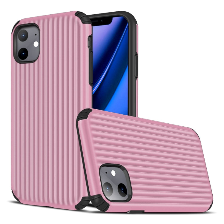 For iPhone 11 Vertical Stripe Style TPU + PC Protective Case