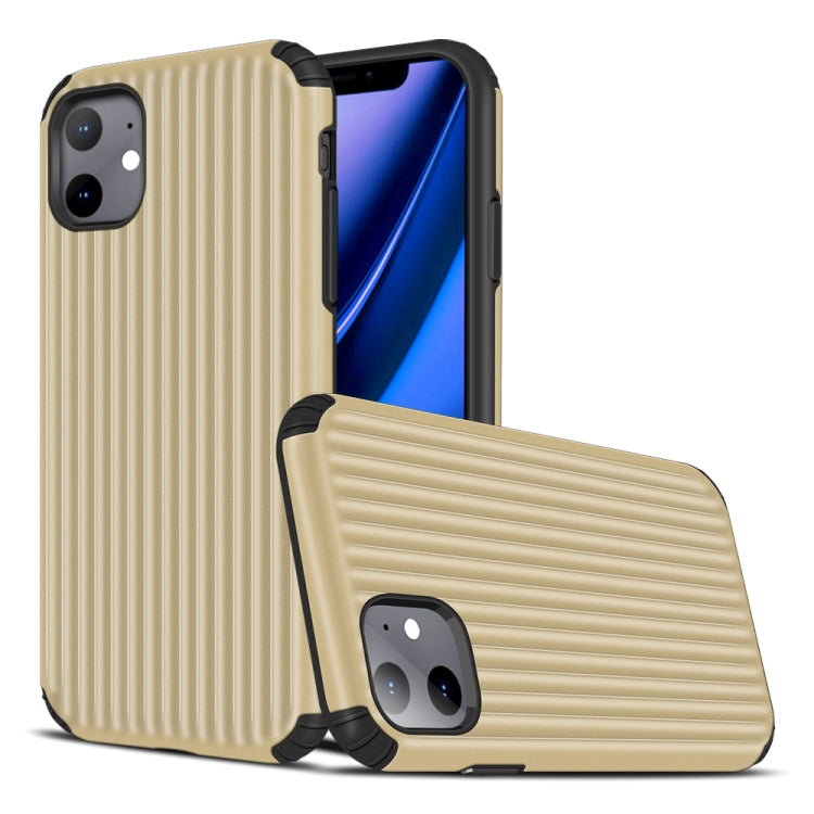 For iPhone 11 Vertical Stripe Style TPU + PC Protective Case