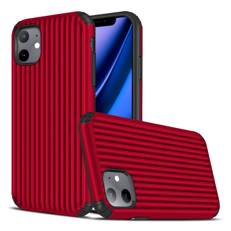 For iPhone 11 Vertical Stripe Style TPU + PC Protective Case