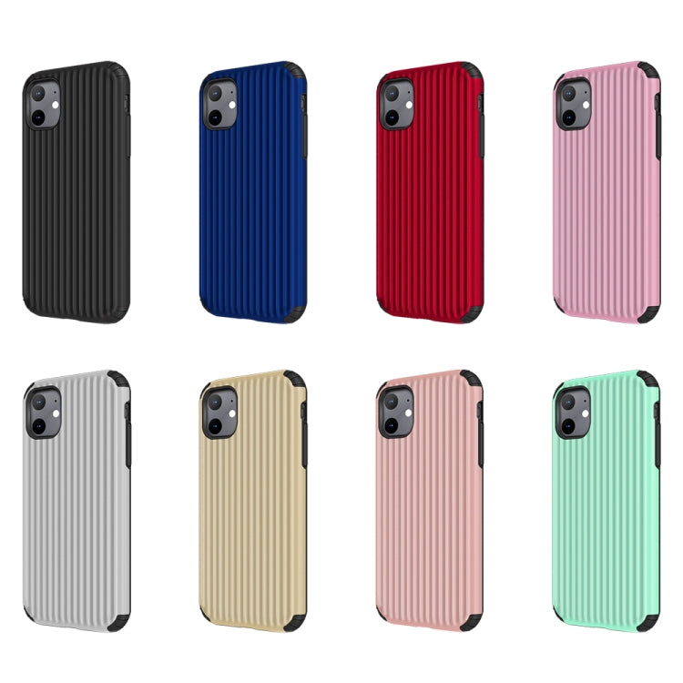 For iPhone 11 Vertical Stripe Style TPU + PC Protective Case