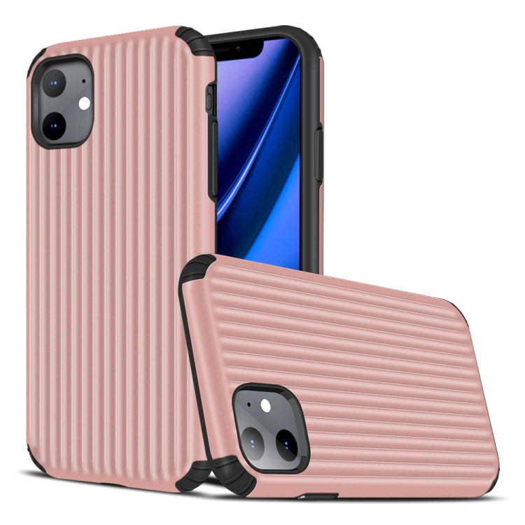 For iPhone 11 Vertical Stripe Style TPU + PC Protective Case
