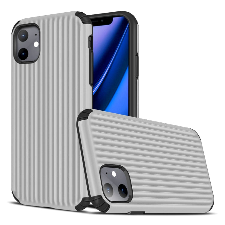 For iPhone 11 Vertical Stripe Style TPU + PC Protective Case