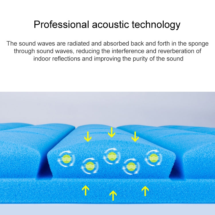 10 PCS Flat Style Recording Studio Drum Video Room Sound Insulation Board Silencer Cotton