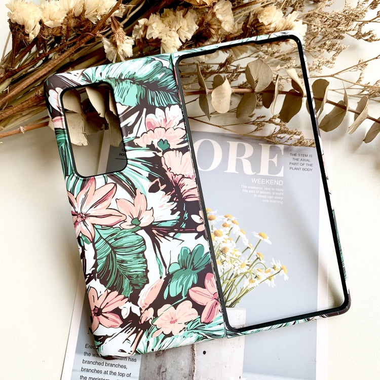 For Huawei Mate X2 Floral Pattern Folding PC Protective Case