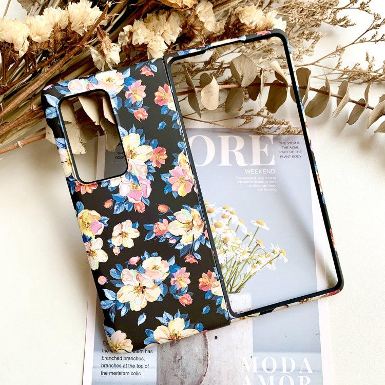 For Huawei Mate X2 Floral Pattern Folding PC Protective Case