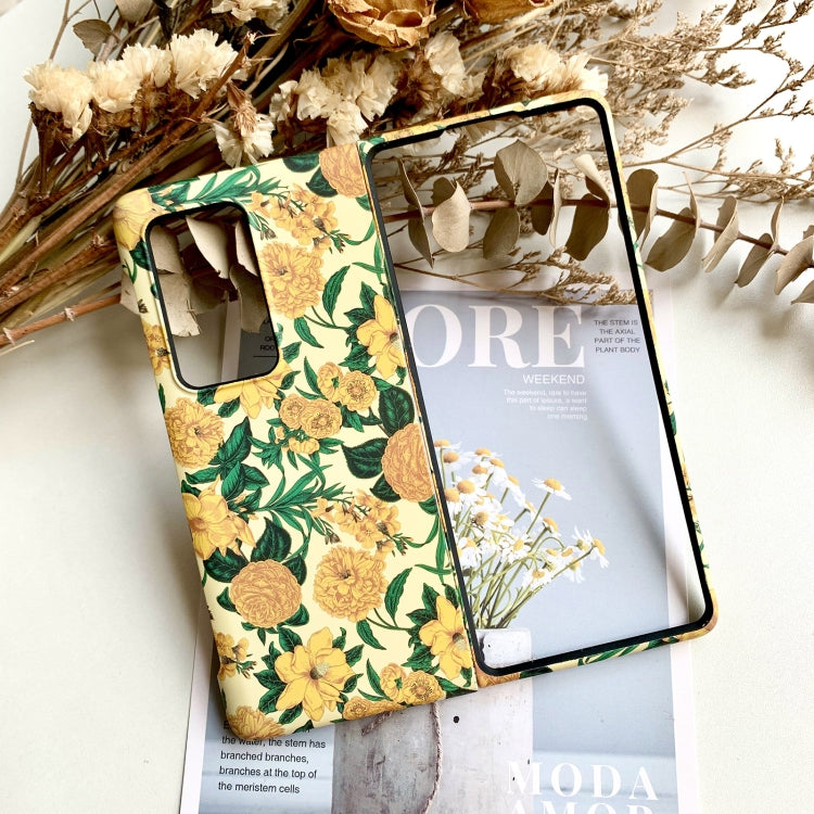 For Huawei Mate X2 Floral Pattern Folding PC Protective Case