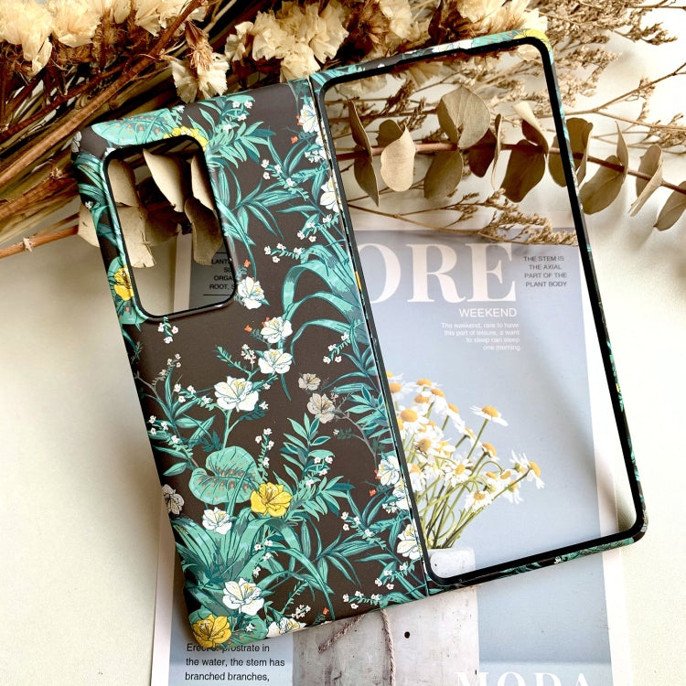 For Huawei Mate X2 Floral Pattern Folding PC Protective Case