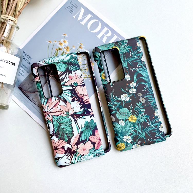 For Huawei Mate X2 Floral Pattern Folding PC Protective Case