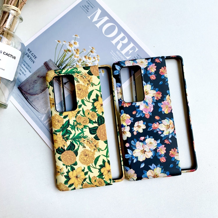 For Huawei Mate X2 Floral Pattern Folding PC Protective Case