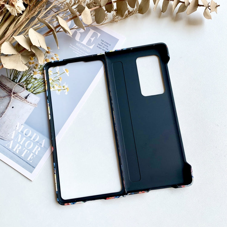 For Huawei Mate X2 Floral Pattern Folding PC Protective Case