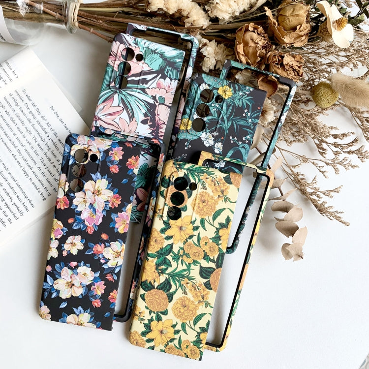 For Samsung Galaxy Z Fold2 5G Floral Pattern Folding PC Protective Case