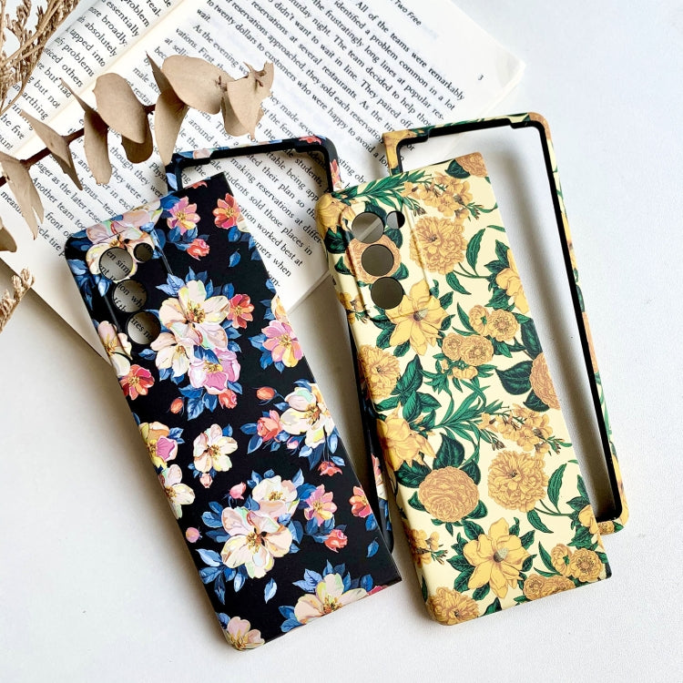 For Samsung Galaxy Z Fold2 5G Floral Pattern Folding PC Protective Case