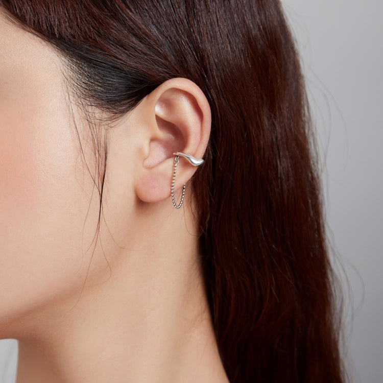 S925 Sterling Silver Chain Ear Bone Clip Women Earrings