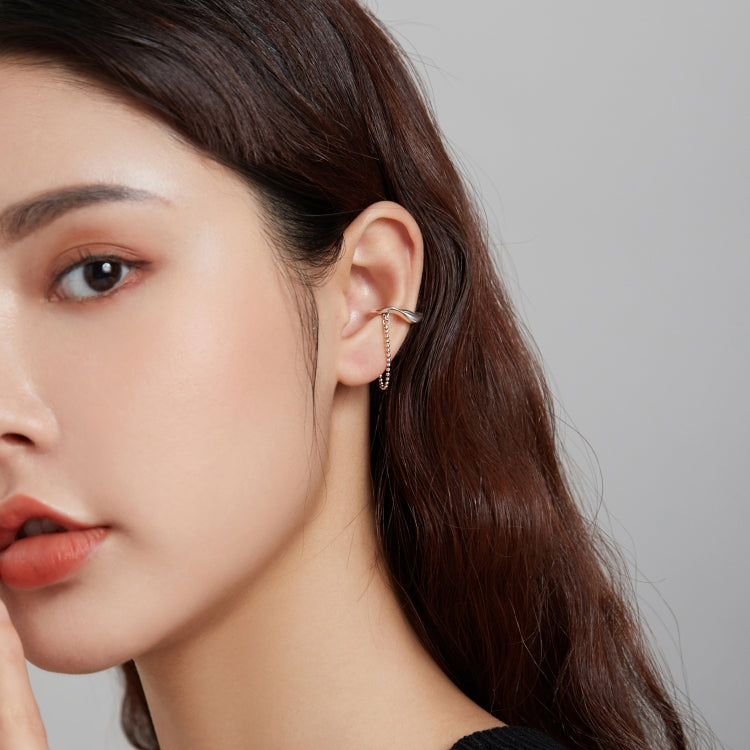 S925 Sterling Silver Chain Ear Bone Clip Women Earrings