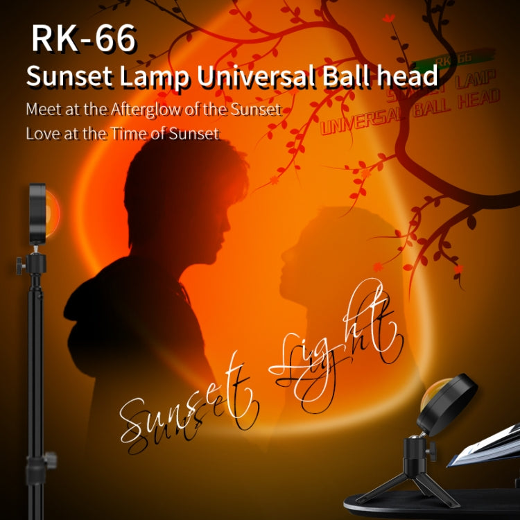 RK-66 5W Sunset Atmosphere Lamp Universal Ball Head for Decoration / Photography, USB Powered