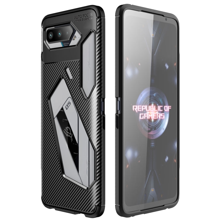 For Asus ROG Phone 5 Carbon Fiber Texture Shockproof TPU Case