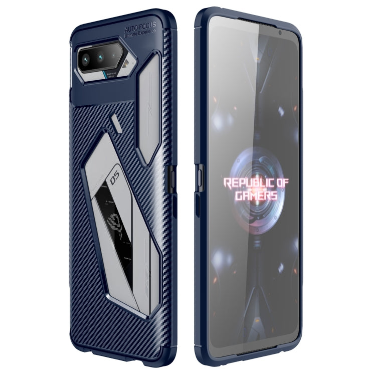 For Asus ROG Phone 5 Carbon Fiber Texture Shockproof TPU Case