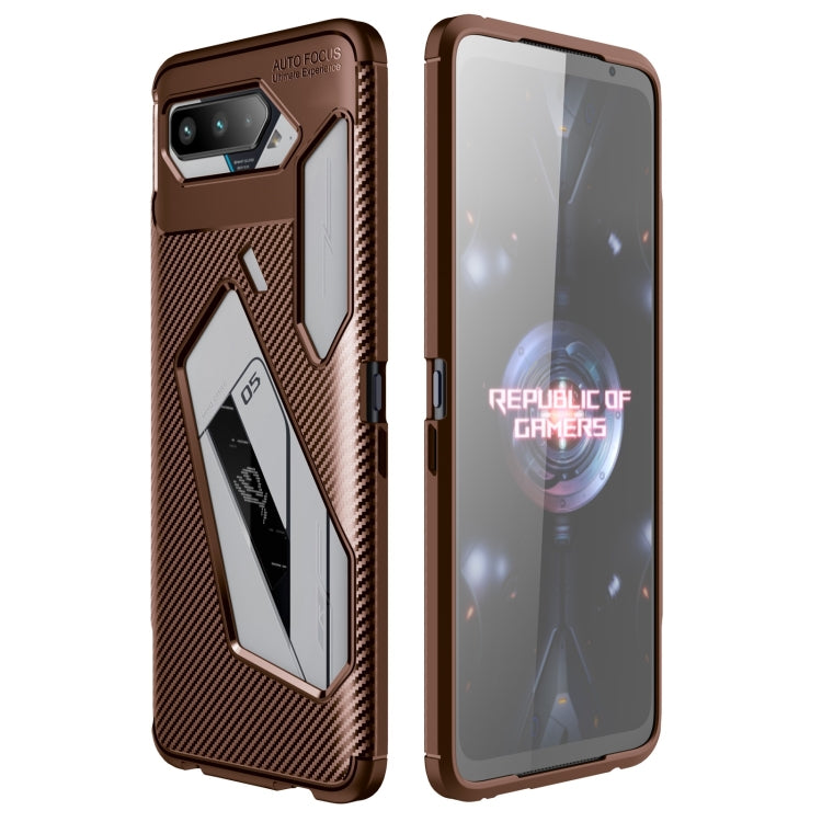 For Asus ROG Phone 5 Carbon Fiber Texture Shockproof TPU Case
