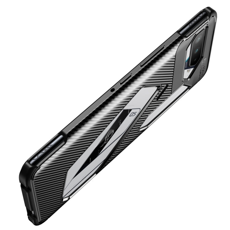 For Asus ROG Phone 5 Carbon Fiber Texture Shockproof TPU Case