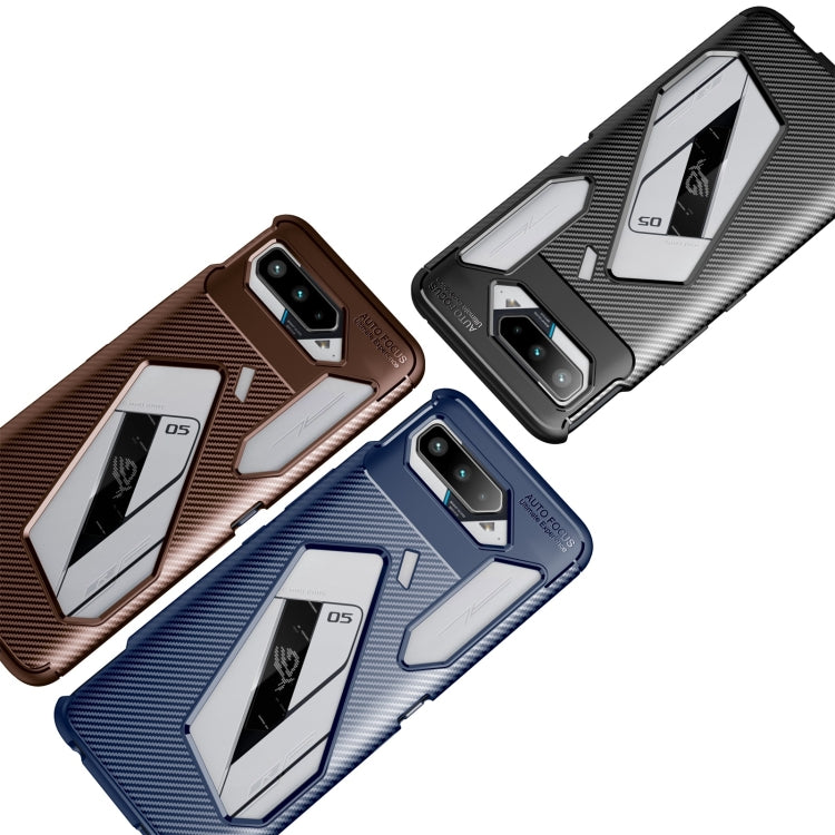 For Asus ROG Phone 5 Carbon Fiber Texture Shockproof TPU Case