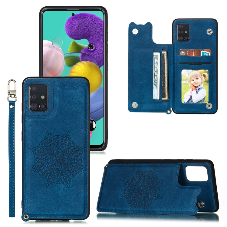 For Samsung Galaxy A32 5G Mandala Embossed PU + TPU Case with Holder & Card Slots & Photo Frame & Strap