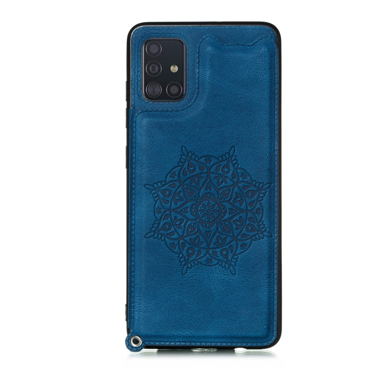 For Samsung Galaxy A32 5G Mandala Embossed PU + TPU Case with Holder & Card Slots & Photo Frame & Strap