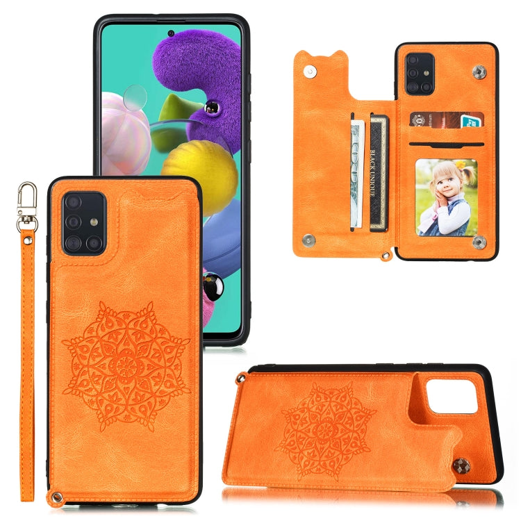 For Samsung Galaxy A32 5G Mandala Embossed PU + TPU Case with Holder & Card Slots & Photo Frame & Strap
