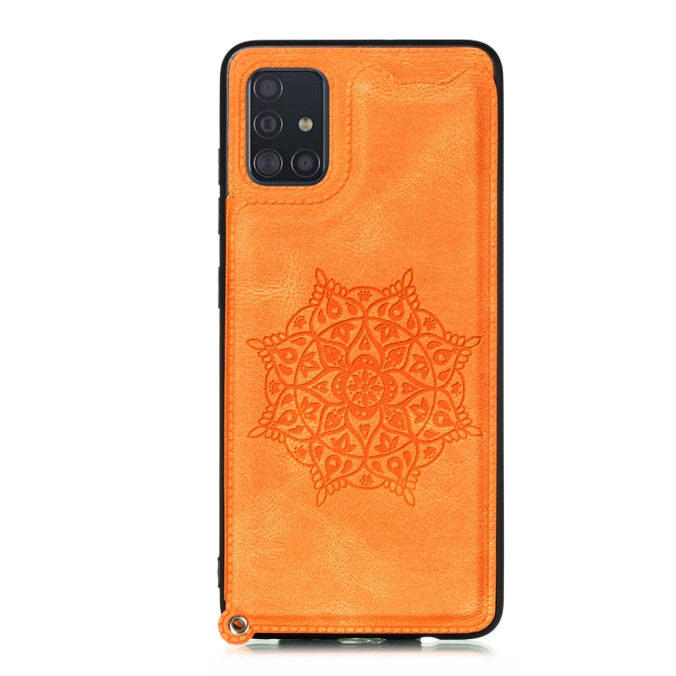 For Samsung Galaxy A32 5G Mandala Embossed PU + TPU Case with Holder & Card Slots & Photo Frame & Strap