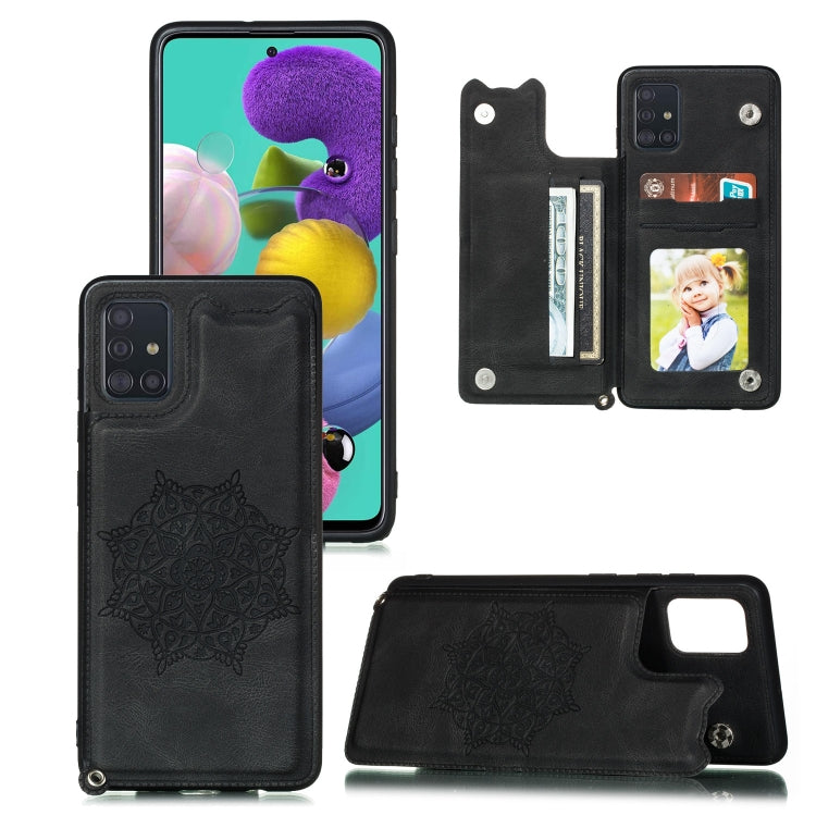 For Samsung Galaxy A32 5G Mandala Embossed PU + TPU Case with Holder & Card Slots & Photo Frame & Strap