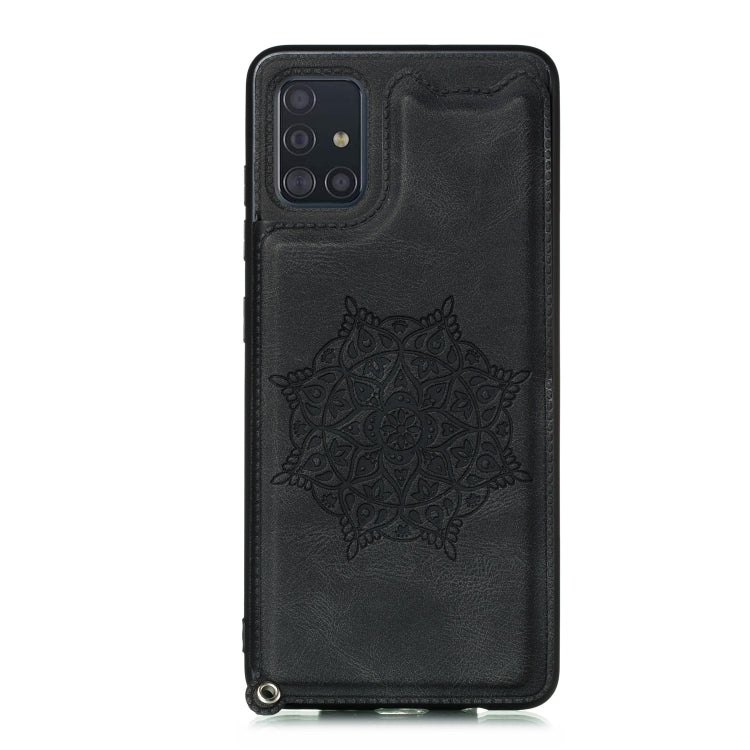 For Samsung Galaxy A32 5G Mandala Embossed PU + TPU Case with Holder & Card Slots & Photo Frame & Strap