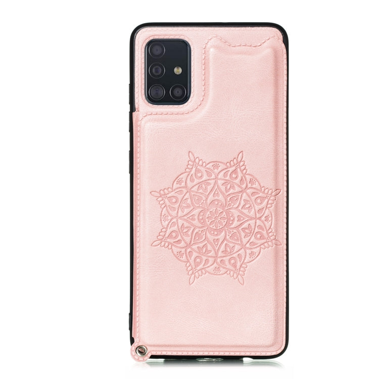 For Samsung Galaxy A32 5G Mandala Embossed PU + TPU Case with Holder & Card Slots & Photo Frame & Strap
