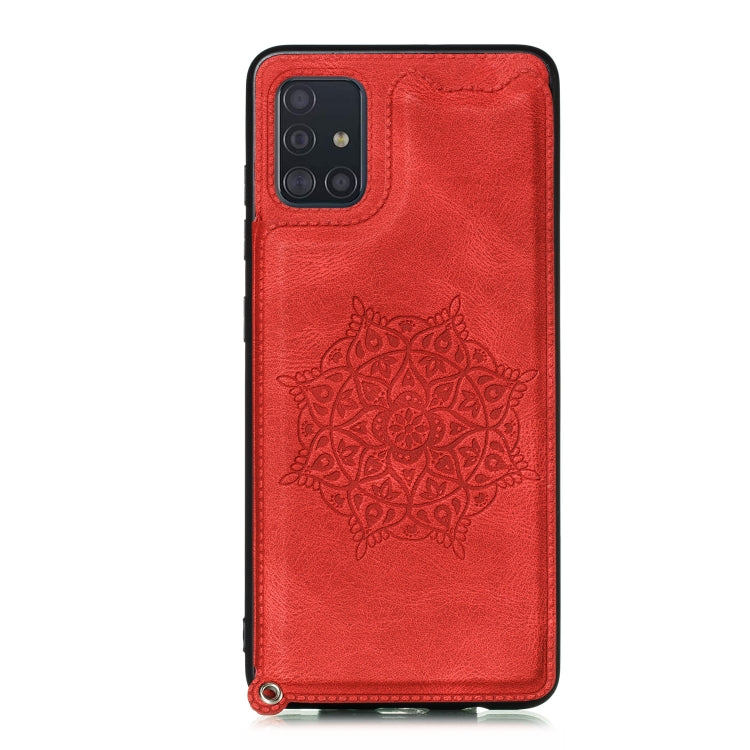 For Samsung Galaxy A32 5G Mandala Embossed PU + TPU Case with Holder & Card Slots & Photo Frame & Strap