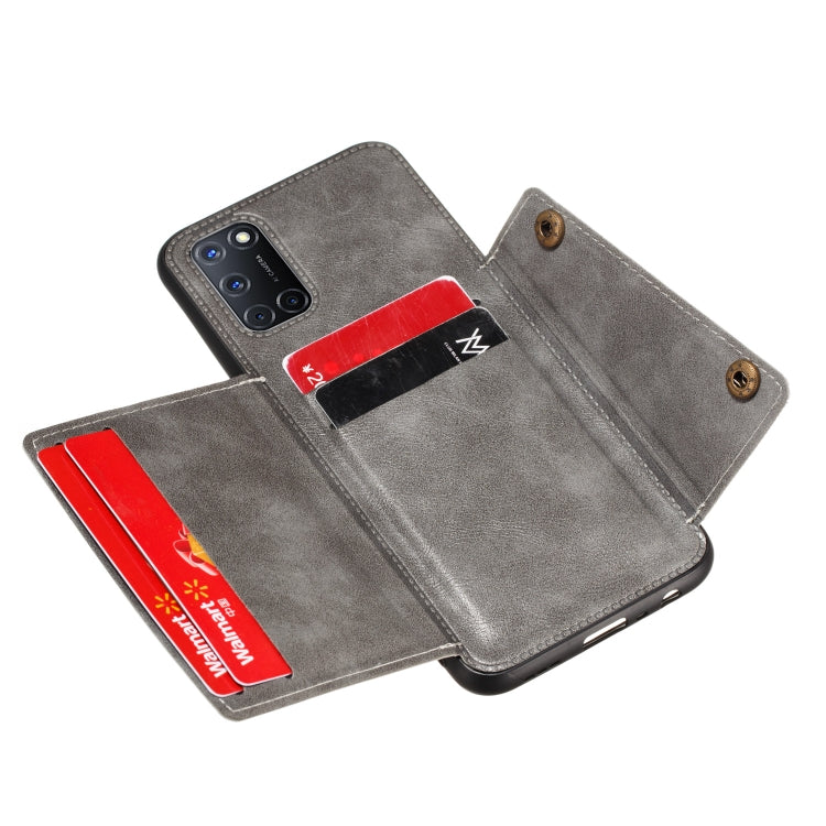 For OPPO Realme V11 5G Double Buckle PU + TPU Shockproof Magnetic Protective Case with Card Slots & Holder