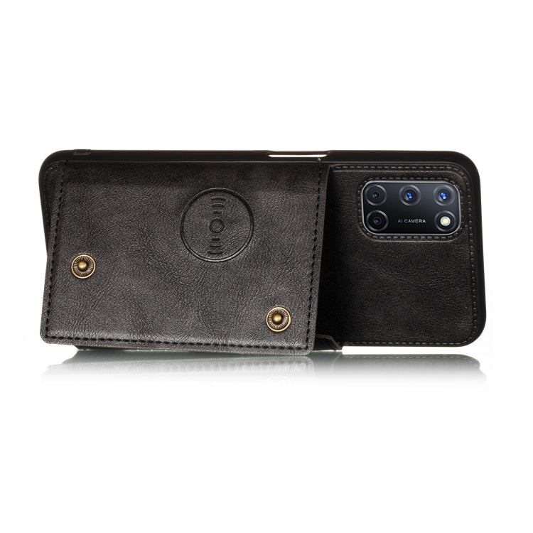 For OPPO Realme V11 5G Double Buckle PU + TPU Shockproof Magnetic Protective Case with Card Slots & Holder