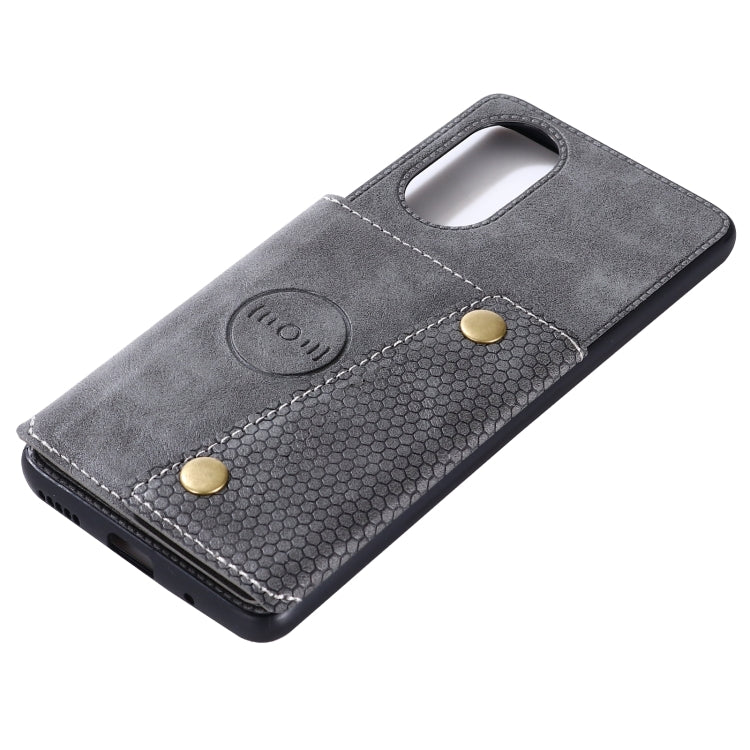 For Huawei Nova 8 Pro 5G Double Buckle PU + TPU Shockproof Magnetic Protective Case with Card Slots & Holder
